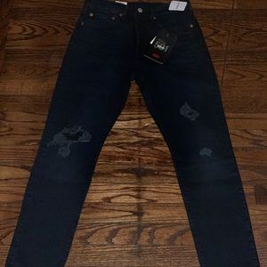 Levi’s High Rise Signature Button Fly Jeans 501 Skinny